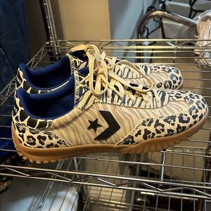 Converse Run Star sneakers in leopard print- 9.5